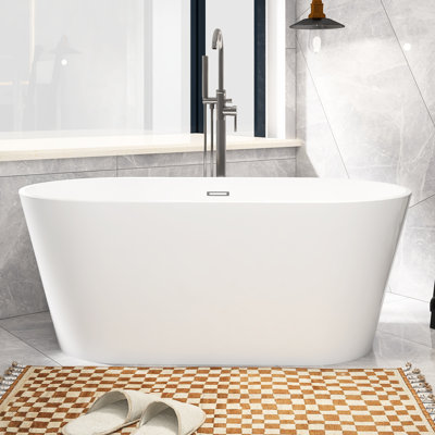 59'' x 31.1'' Soaking Acrylic Bathtub