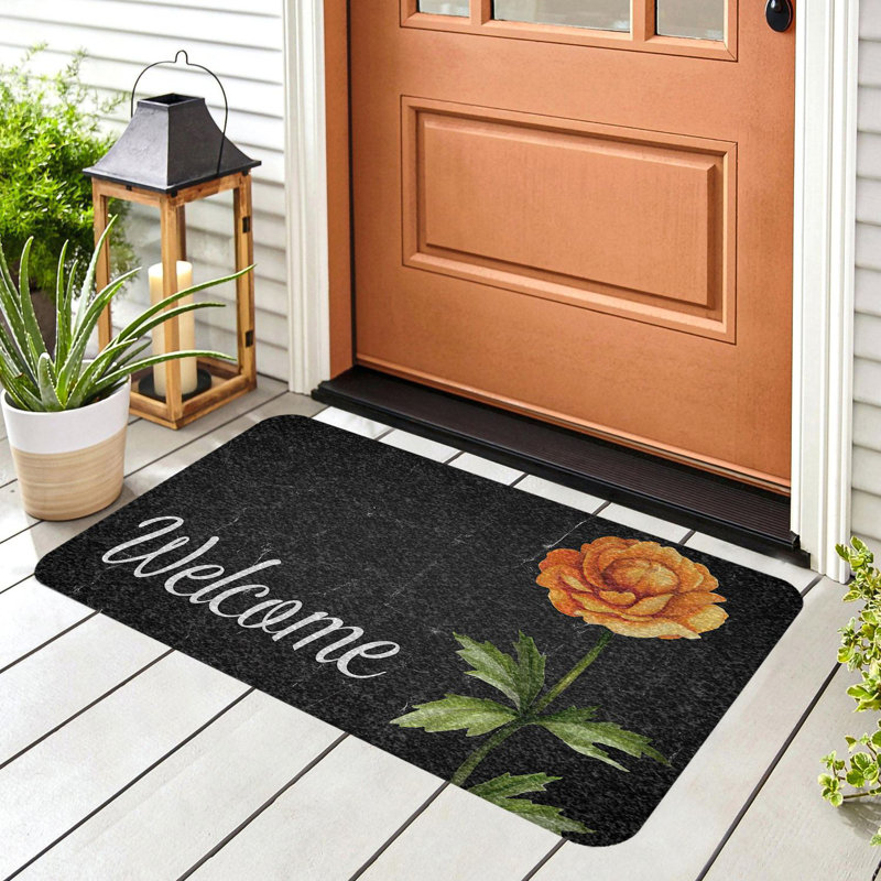 Durable PVC Doormat, Non-Slip Underside, 15.7 x 27.6 inches | 100% Weather-Resistant PVC Material | Ideal for Indoor & Outdoor Use, Easy to Clean, Stylish Design for Home Entryways & Patios