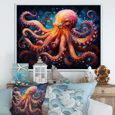 Octopus Expressionist Abyss II sur toile