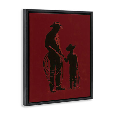 Cadre flottant bourgogne père et fils, design par Arlington Prints