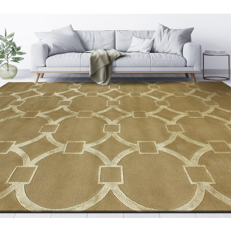 Ikat Area Rug in Amber, Rectangle 8' x 10'