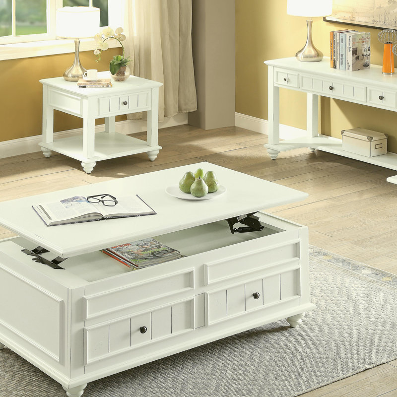 White washboard base with bottom shelf