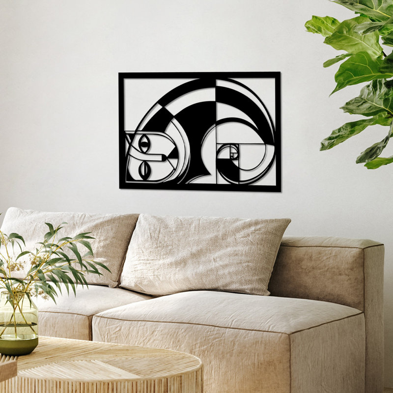 Elegant Decorative Metal Wall Accessory, Black Finish, 22.0 x 14.4 inches | 100% Metal Construction, Thickness: 0.06 inches | Perfect for Home Décor, Modern Design, Durable and Stylish Accent Piece
