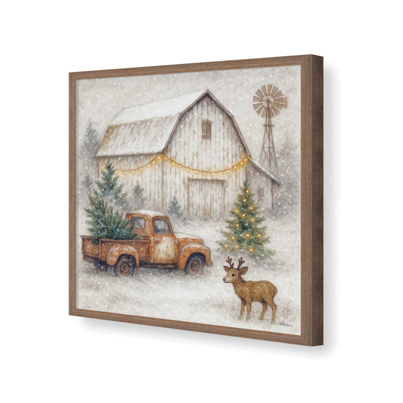 «Christmas is in the air» par Anthony Smith, reproduction d'art, L 20 po x H 20 po, Brun, Impression encadrée