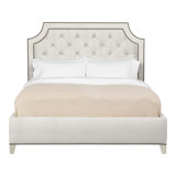 Audrey/Asher Queen Tufted Upholstered Low Profile Panel Bed