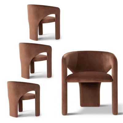 Ensemble de 4 chaises de salle à manger Modern Velvet