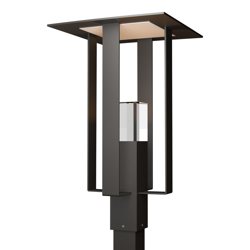 Tête de lanterne câblée 1 lumière H 24,1 po Shadow Box, Bronze côtier huilé côtier