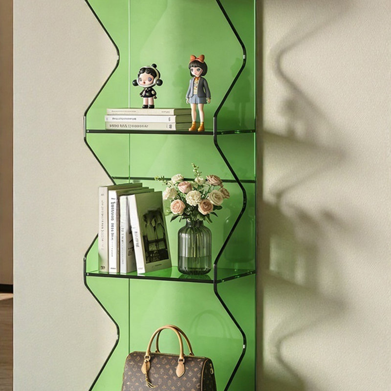 Étagère de rangement verte en acrylique, H 55,12 po x l 19,69 po x P 9,84 po