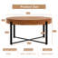 Table basse moderne d'épissure rétro moderne, plateau en bois de sapin-1017267439-1017267432-1017267435