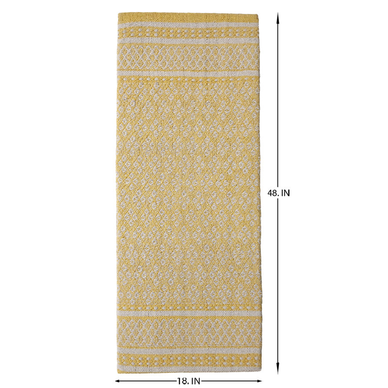 Labannah Non-Skid Kitchen Mat, Mustard