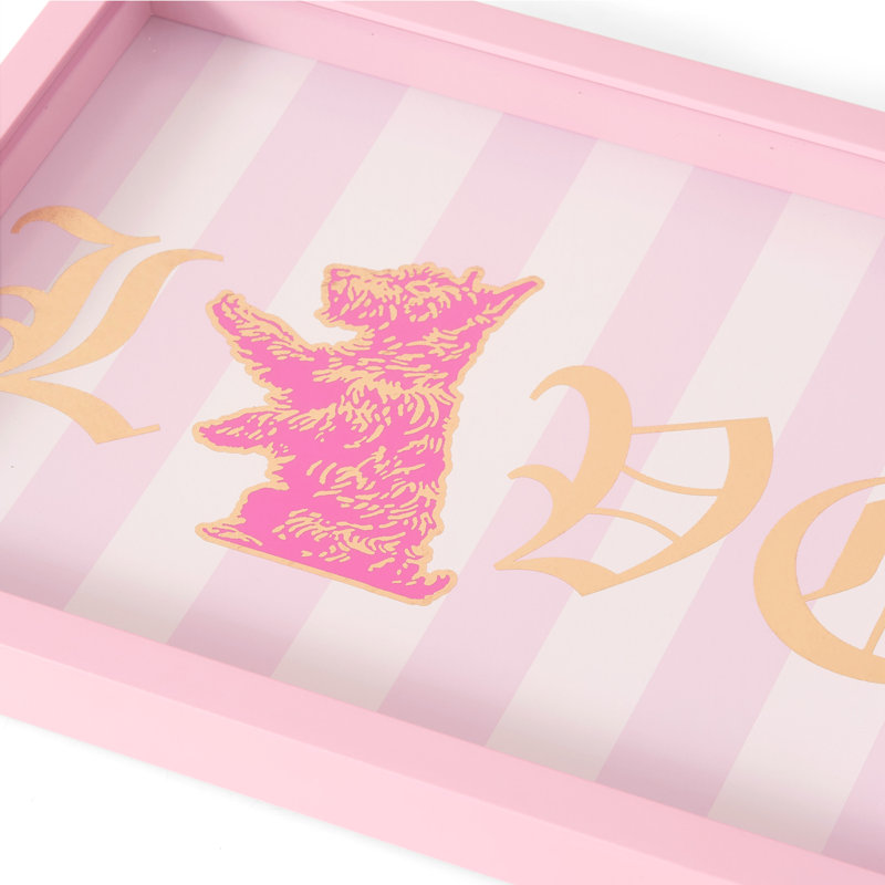 Tableau en boîte d'ombre Juicy Couture, 12 po x 16 po, Scottie Love - rose