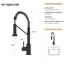 Élégant robinet de cuisine noir mat à poignée simple 19 po - Fabriqué avec une poignée en acier inoxydable 304 moderne, pour un attrait de salle de bain à la maison-634838750
