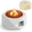 28" Hexagon Terrazzo Propane Gas Fire Pit With Stainless Steel Burner & Lava Rocks