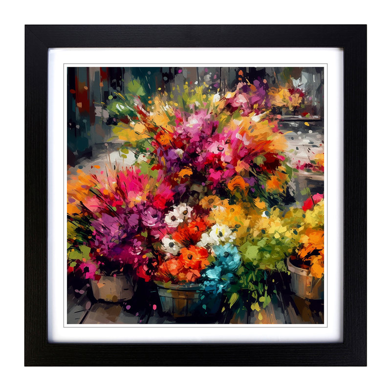 Single Picture Frame Print on Wood, Black