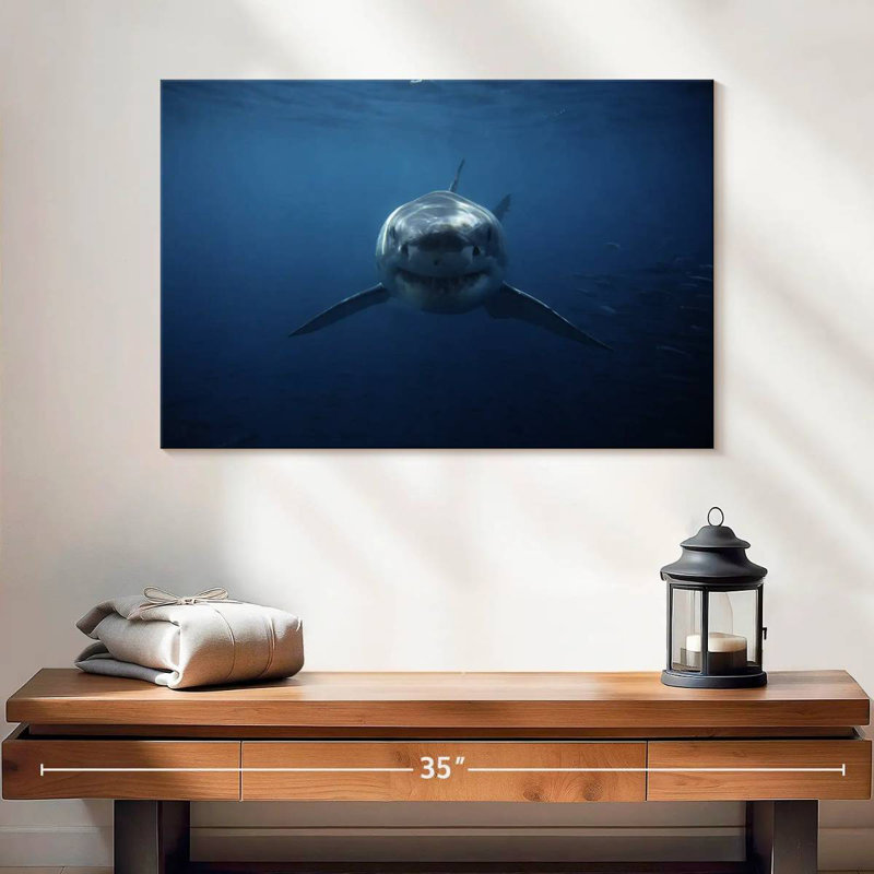 Brampt Shark Stalking, 16" H x 24" W