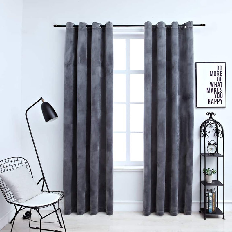 Velvet Curtain, 137.16 cm Width x 213.36 cm Drop