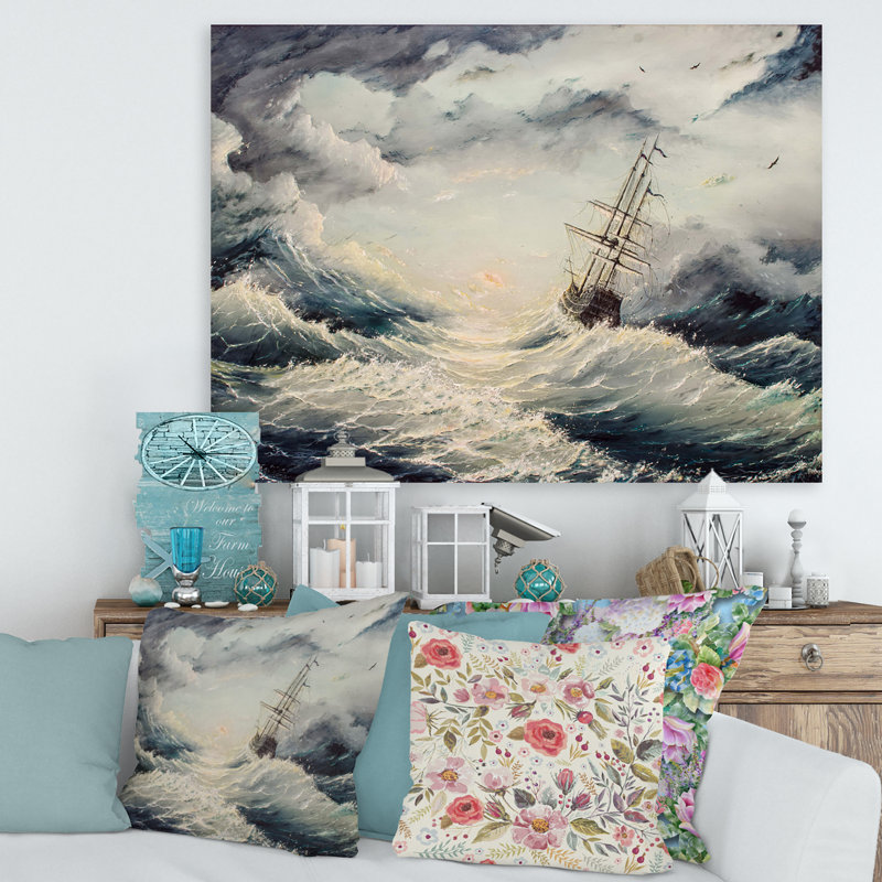 Struggle with the Elements - Peinture sur toile, H 30 po x l 40 po x p 1 po, Toile tendue