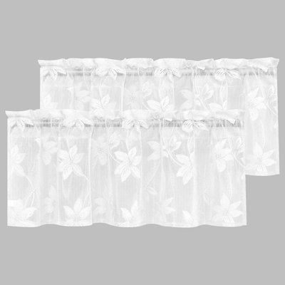 Rideaux transparents avec passe-tringle 2 panneaux