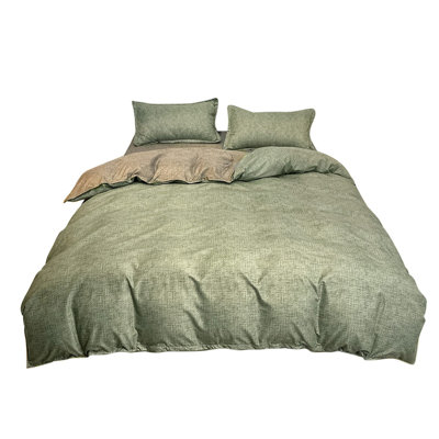 Polyester f our piece bedding s et Suitable For 70.86 Inch Bed Type In Student Dormitories Comfortable And Soft Four Piece Bedding Set Fresh Color Washed