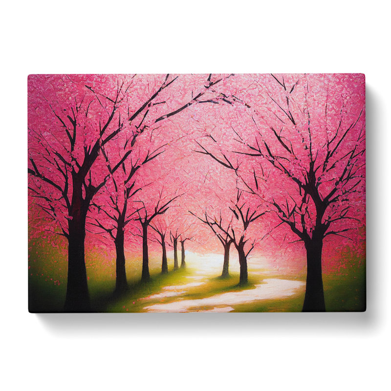 Flourishing Cherry Blossom Trees - Wrapped Canvas, 40cm H x 60cm W x 3cm D