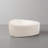 Caras Upholstered Light Sand Triangular Compression Ottoman No Assembly Required-109241972