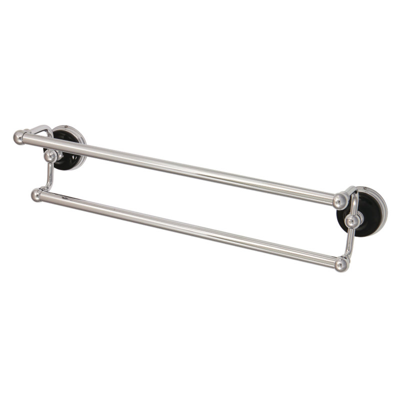 Kingston Brass Water Onyx 18-Inch Dual Towel Bar, Polished Chrome