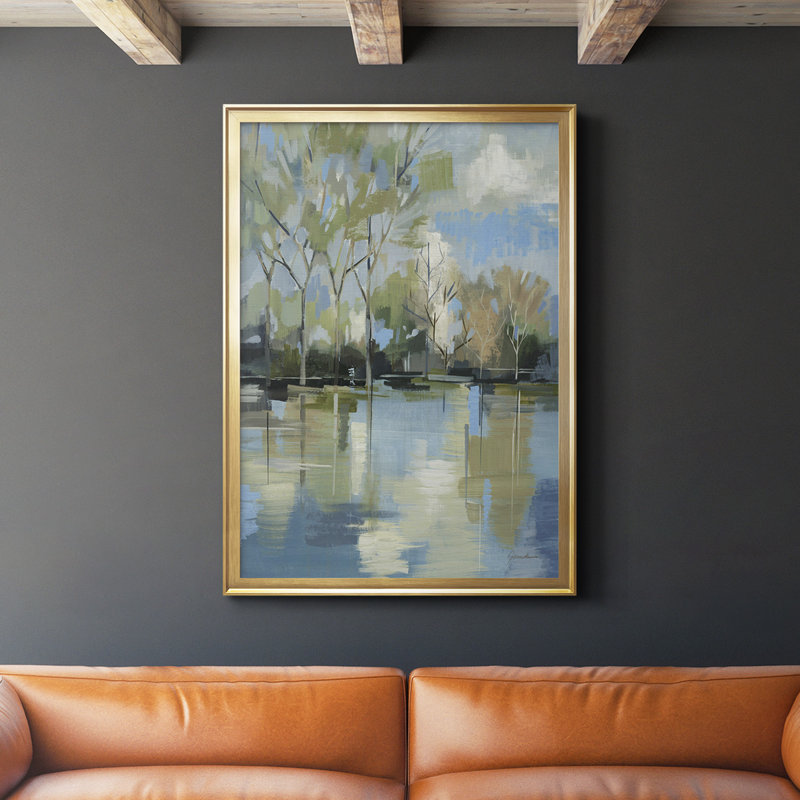 «Enchanted Forest II», reproduction encadrée de qualité supérieure - prête à être accrochée, Or