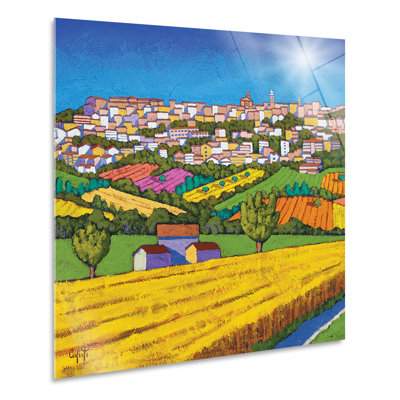 Landscape with Houses 1 Piece Wall Art