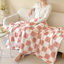 Checkered Lightweight Soft & Cozy Flannel Fleece Throw Blanket for Sofa & Bed in All Season-125344961-125344966