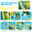 Parc aquatique gonflable avec jeu de cible de basketball mural et ventilateur 680W