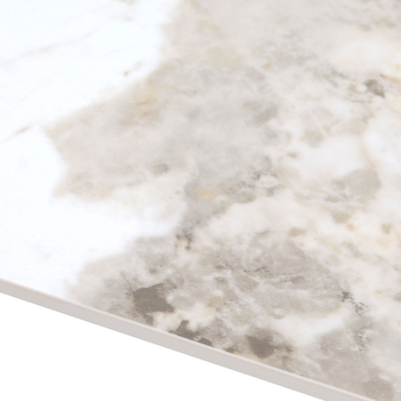 Table de salle à manger Modern, Blanc Pandora, H 29,53 po x L 62,99 po x l 31,5 po
