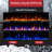 Wrought Studio Wall Mounted Electric Fireplace Heater - Adjustable LED Flames 42 Inch Wall Mounted Fireplace Heater with Remote Control Timer, Heat, and Brightness-21334159