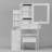 Maestri Small Space Left Bedside Cabinet Vanity Table + Cushioned Stool, Extra Large Right sliding mirror-1057862047