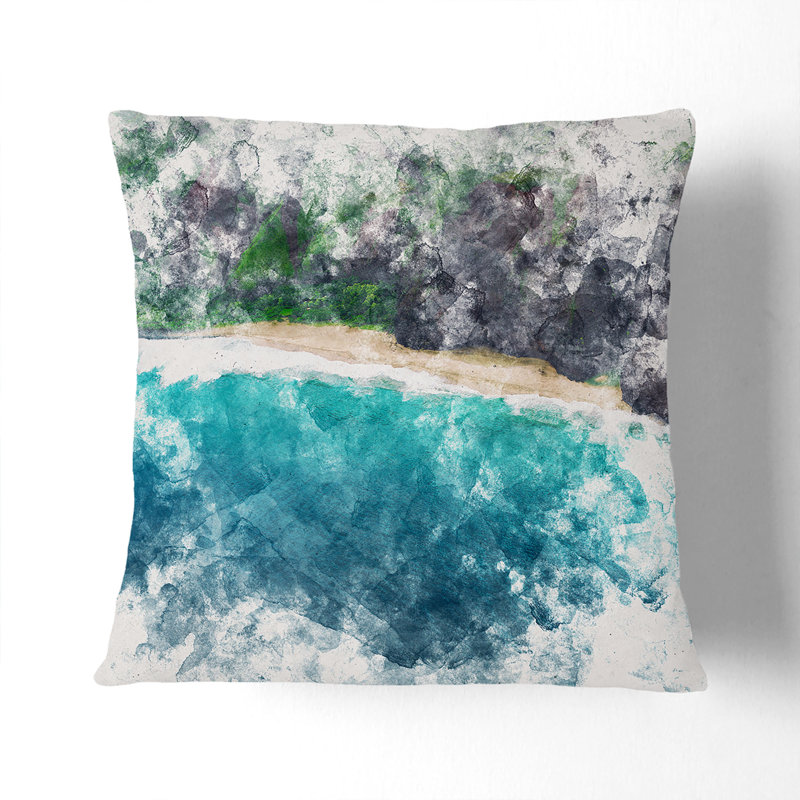 Square Throw Cushion, White, 55cm H x 55cm W x 20cm D