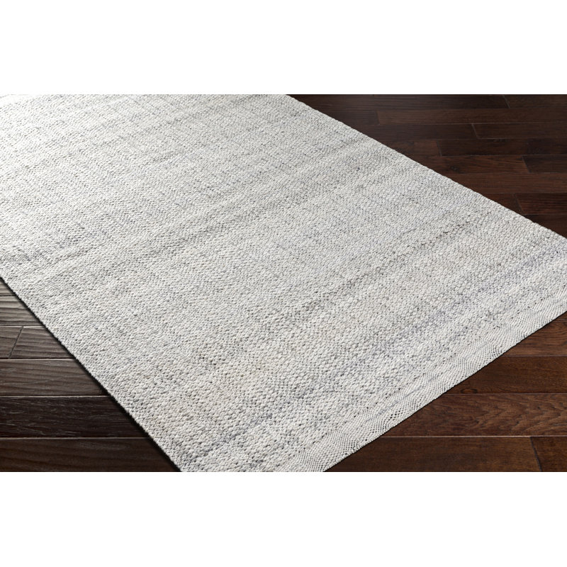 Striped Indoor / Outdoor Rug, Runner 2'6" x 8', Light Gray