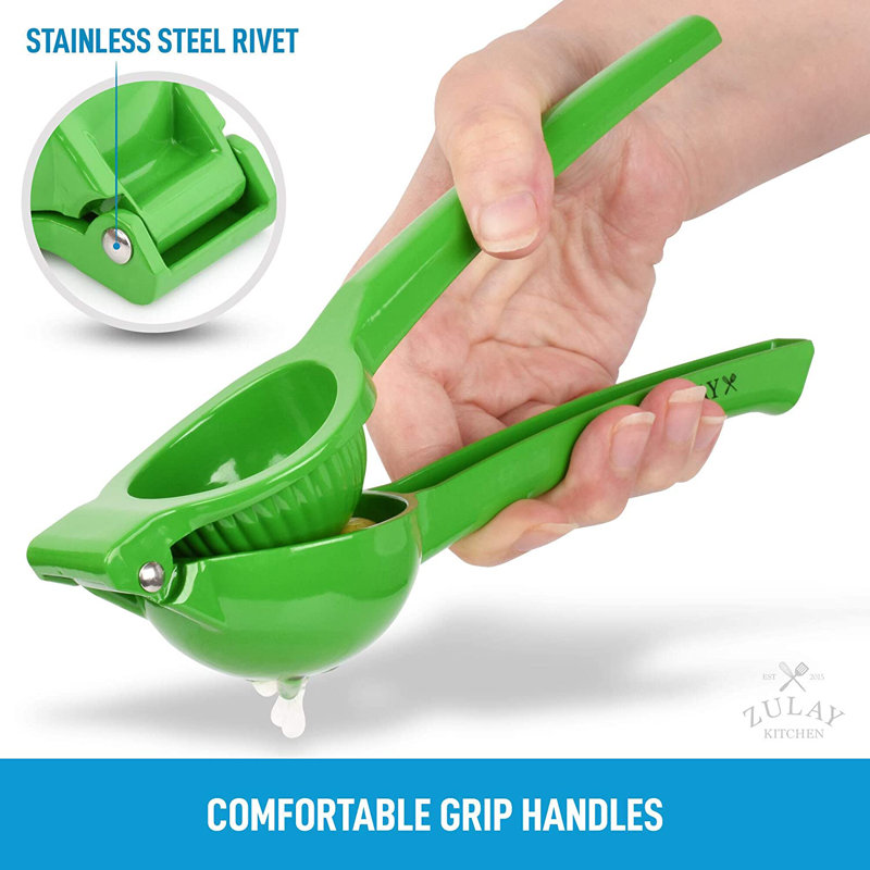 Green Aluminum Manual Citrus Lime Squeezer
