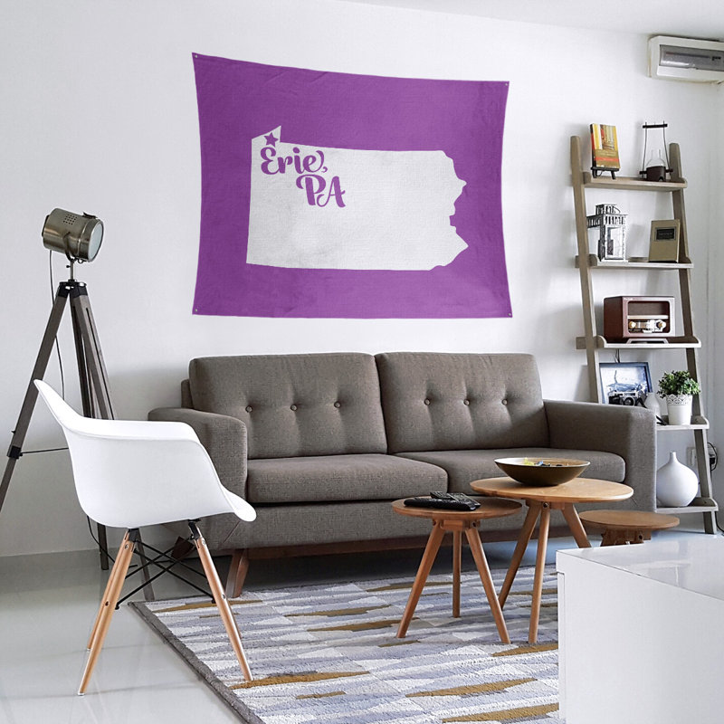 Tapisserie Erie, Pennsylvanie, H 68 po x l 80 po, Violet