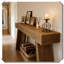 Table de style champêtre avec rangement polyvalent