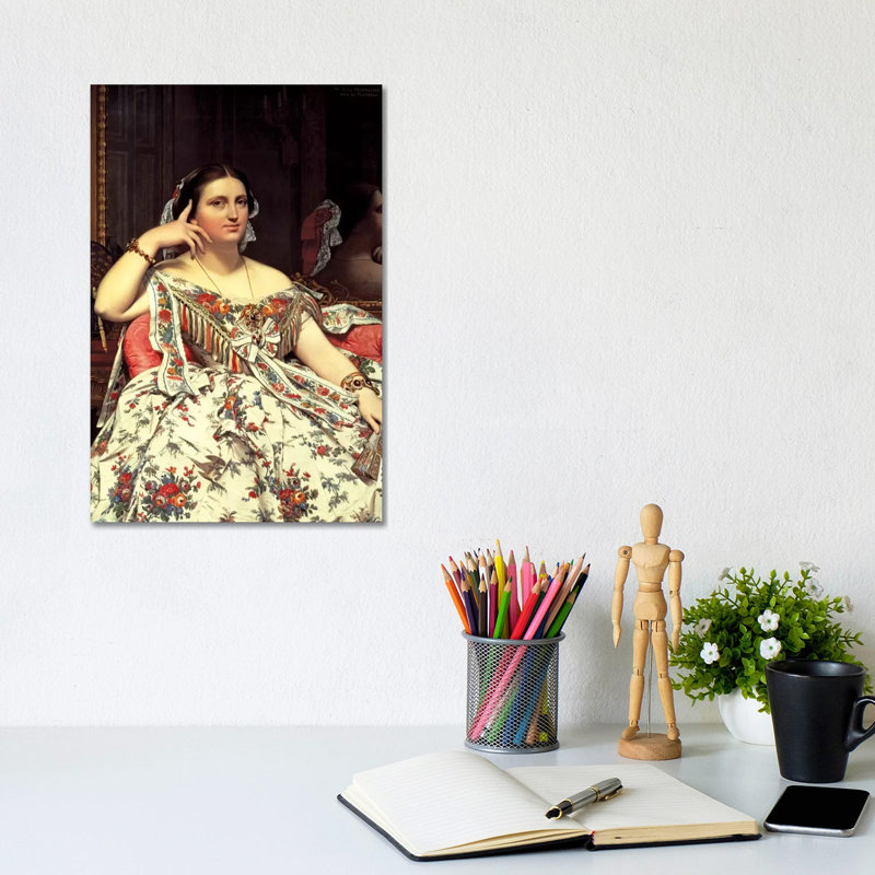 Madame Moitessier by Jean-Auguste-Dominique Ingres - Wrapped Canvas Painting, 20.32 cm H x 30.48 cm W