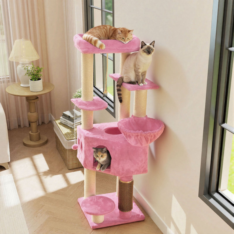 157 H Cat Tree, Pink