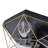 3-Light Black Finish Industrial Semi-Flush Mount Light