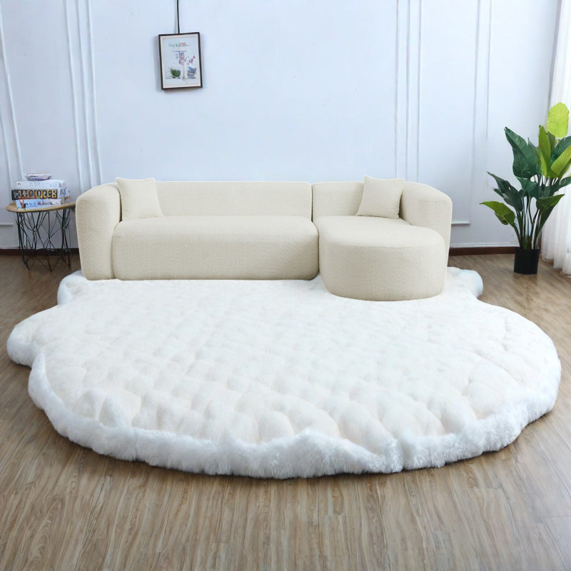 Canapé modulaire abordable de luxe en chenille beige pour la maison