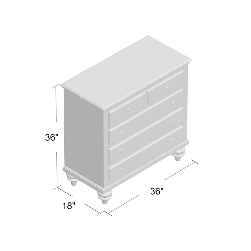 Delacour 36'' W 4 - Drawer Dresser, White