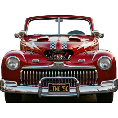 SS11390 1950s Classic Greaser’s Fast Hot Rod Lightning Car Stand In Cardboard Cutout Standee Standup