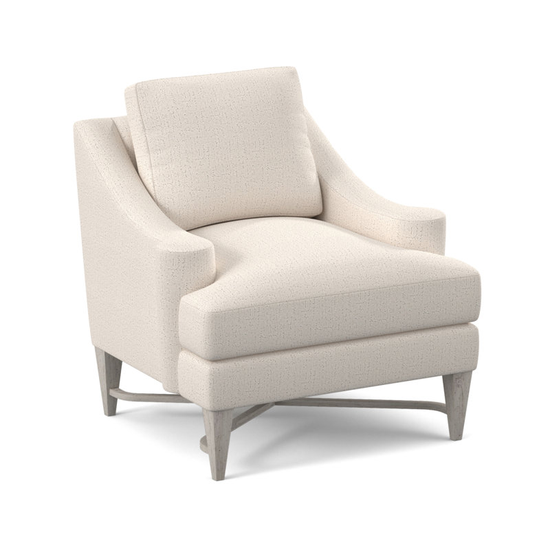 Foxtrot Upholstered Armchair, Venice Ivory, Bisque
