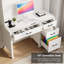 Bureau de direction Farmhouse avec huche et 4 tiroirs-777902923