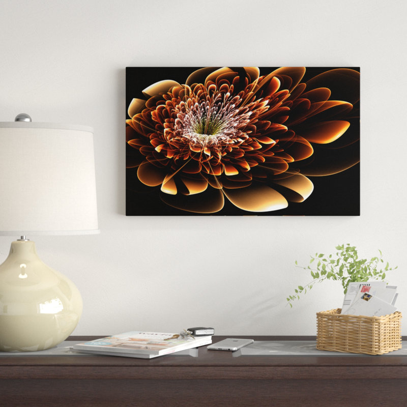 «Brown Fractal Flower», impression, H 30 po x l 40 po x P 1,5 po, Toile tendue