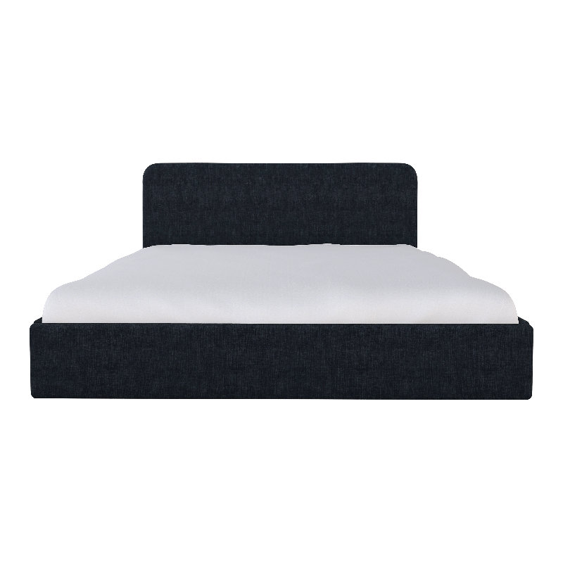 Detroit Upholstered Bed, Full, Cover Story Midnight