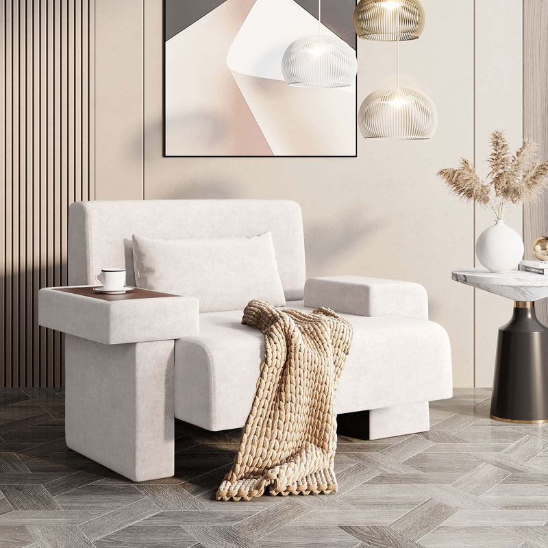 Fauteuil surdimensionné, Beige