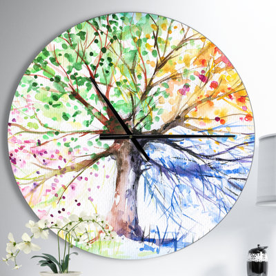 Four Seasons Tree - Modern wall clock